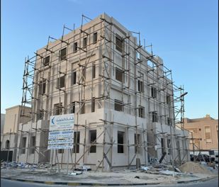 Kanat Construction Kuwait active construction site in progress
